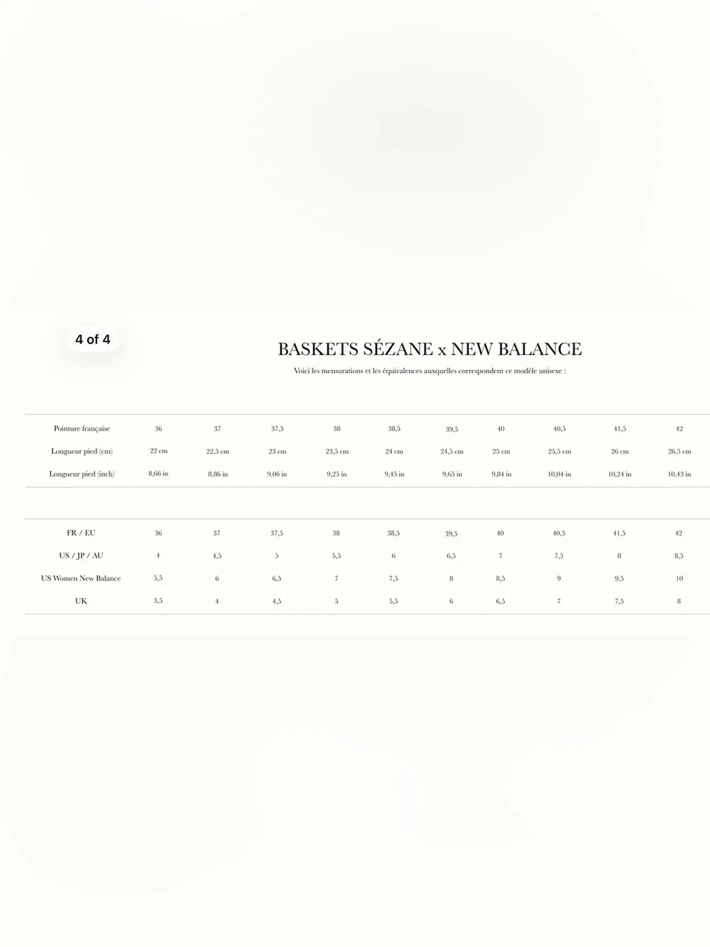 Sezane x New Balance 471 Sneaker US Unisex 8.5/Women 10 - Picture 9 of 12